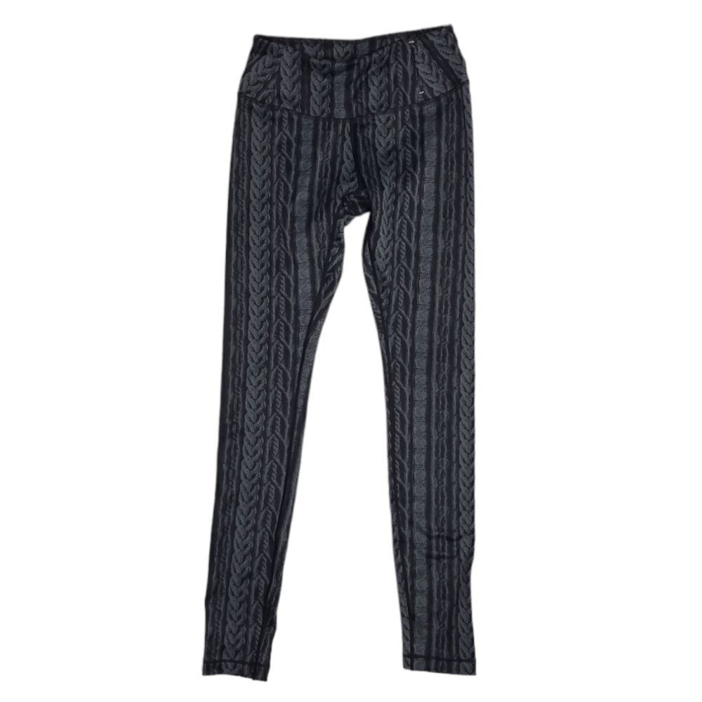 CALIA gray cable knit print mid rise stretch ankle leggings workout XS